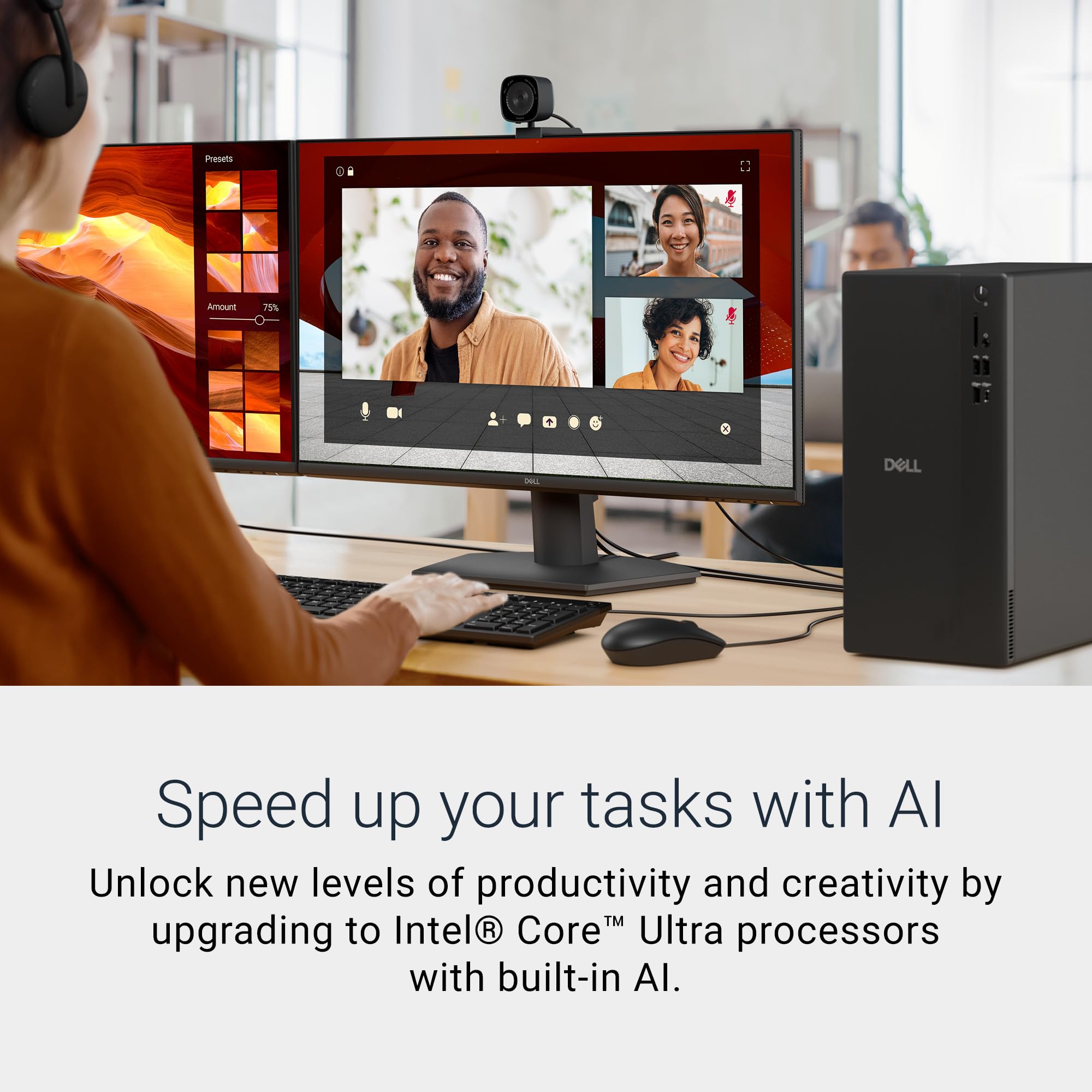 Amazon | Dell Tower Desktop ECT1250 - Intel Core Ultra 7-265